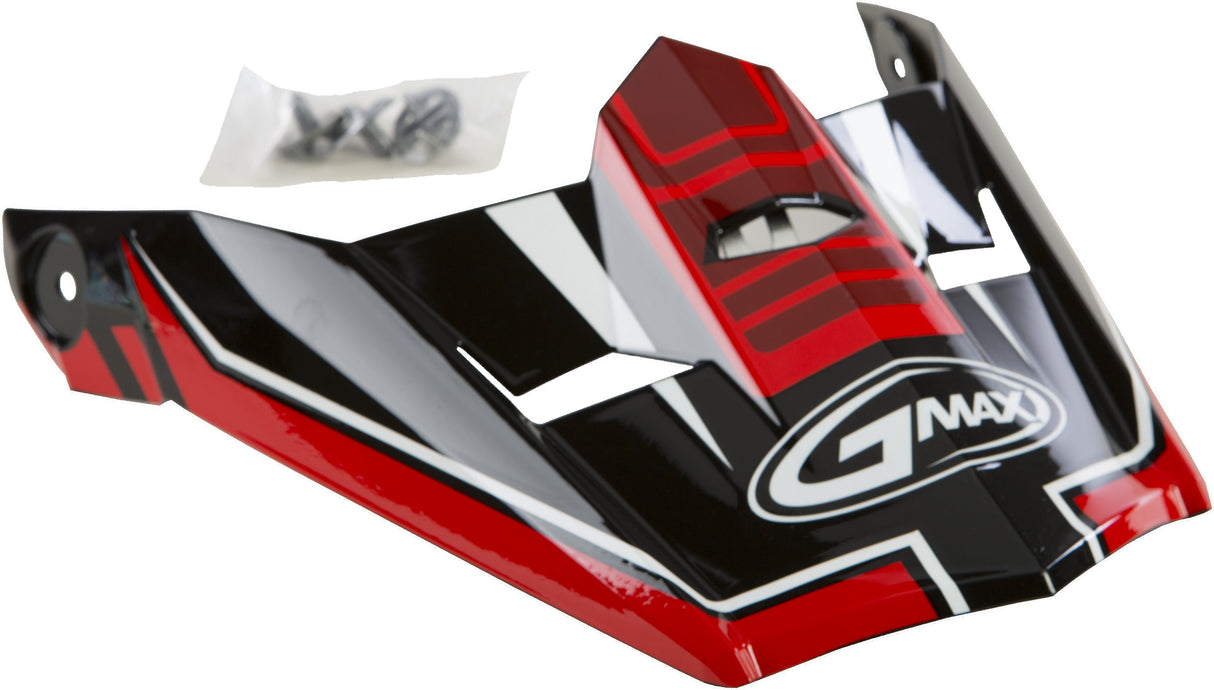 GMAX Visor W/Screws Uncle Mx-46y Black/Red Ys-Yl G046845