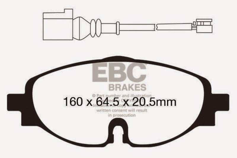 EBC 14+ Audi A3 1.8 Turbo Greenstuff Front Brake Pads DP22150