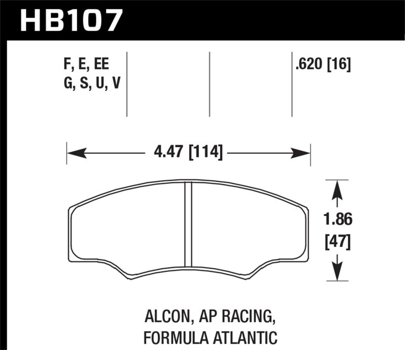 Hawk CP2361/CP3228/CP5104/CP5144 AP Racing DTC-70 Brake Pads KHB107U.620