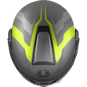 AGV Streetmodular Helmet - Resia - Matte Gray/Black/Yellow Fluo - 2XL 21182960020072X