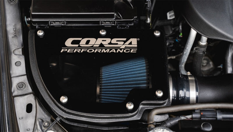 Corsa 12-18 Jeep Wrangler JK 3.6L V6 Closed Box Air Intake w/ MaxFlow 5 Oiled Filter