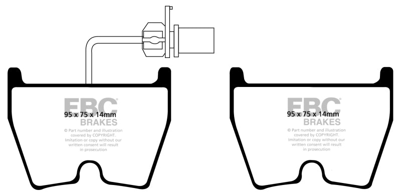 EBC 2018+ Audi TT RS Quattro 2.5L Turbo Bluestuff Front Brake Pads DP51513/3NDX