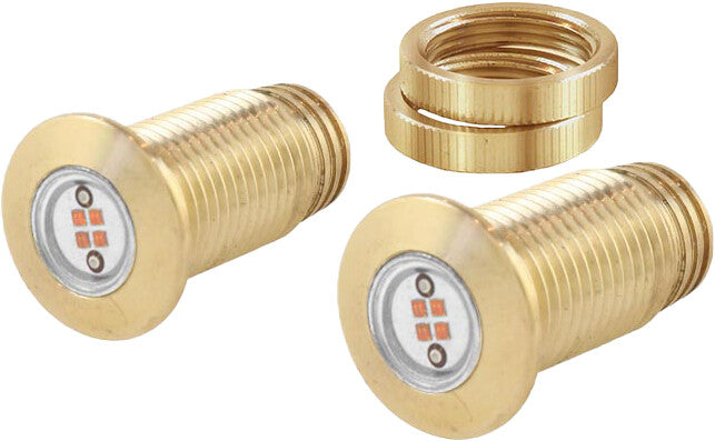 BAGGERNATION Lightning Boltz Red Led Brass BOLTS-BRK-BR