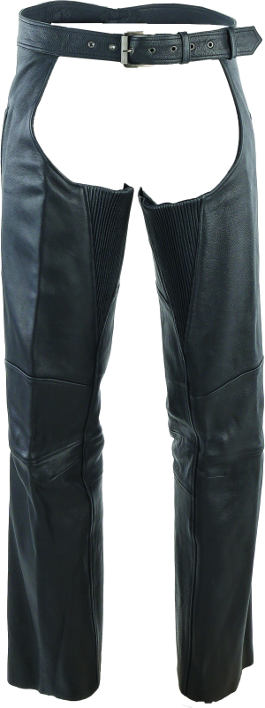 River Road Longhaul Leather Chaps Black - Medium 94439