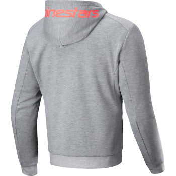 ALPINESTARS Chrome v2 Sport Hoodie - Heather Gray/Red Fluo - Large 4200325-9199-L