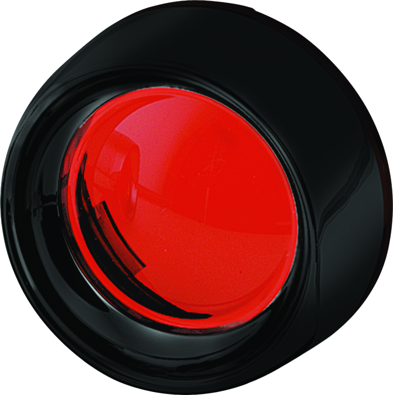 Kuryakyn Deep Dish Bezels Red Lens Gloss Black 5482