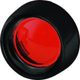 Kuryakyn Deep Dish Bezels Red Lens Gloss Black 5482