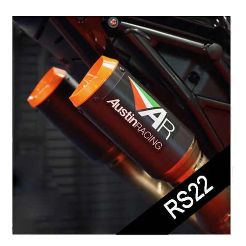 Austin Racing  RS22 UNDERSEAT BOX DELETE dB COMPLIANT & RACE EXHAUST SYSTEM 2023 - 2025 KTM DUKE 990/R AUR54