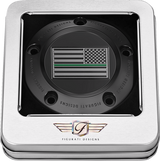 FIGURATI DESIGNS Timing Cover - 5 Hole - American - Green Line - Black FD72-TC-5H-BLK