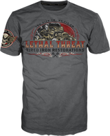 LETHAL THREAT Vintage Velocity Tired Iron Restorations T-Shirt - Gray - XL VV40174XL