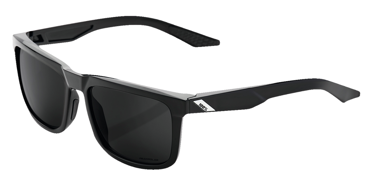 100% Blake Sunglasses - Polished Black - Grey PeakPolar 60028-00000