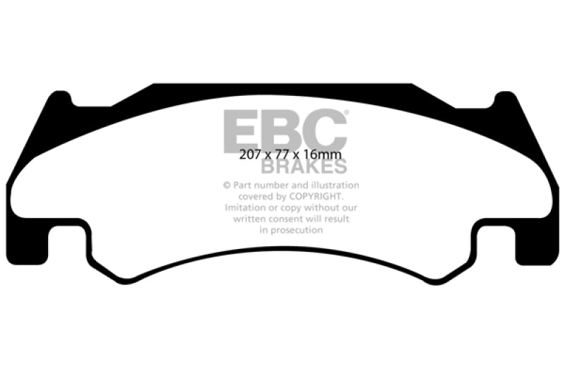 EBC 05-06 Dodge Ram SRT-10 8.3 Yellowstuff Front Brake Pads DP41739R