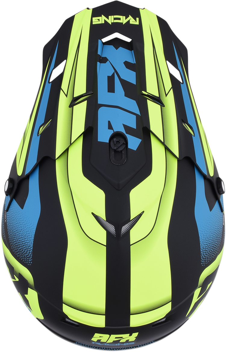 AFX FX-17 Helmet - Force - Matte Black/Green/Blue - 2XL 0110-5218