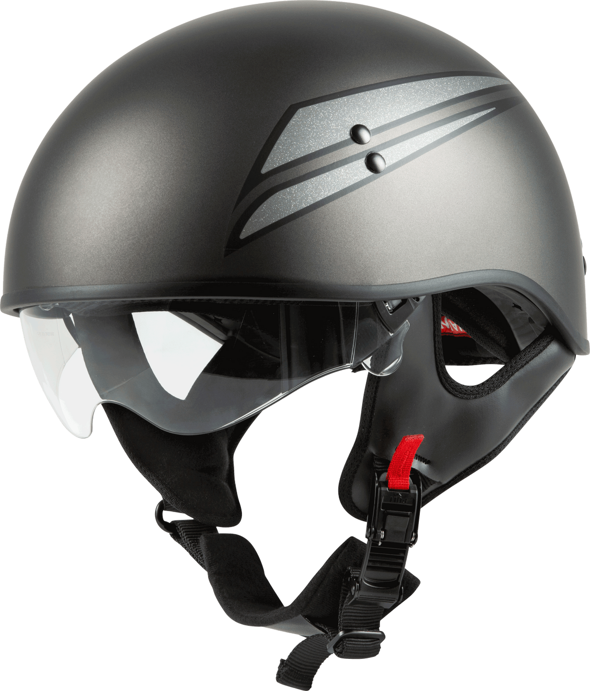 GMAX Hh-65 Half Helmet Union Naked Matte Grey/Silver 2x H16510258