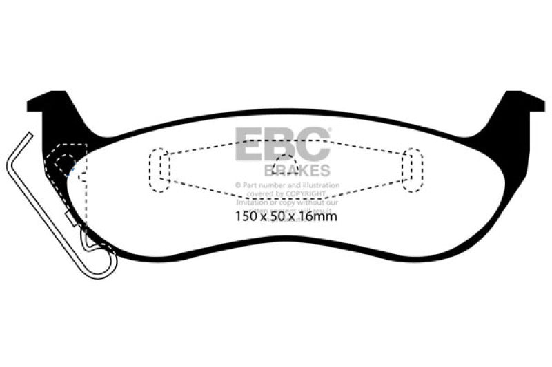 EBC 03+ Ford Crown Victoria 4.6 Redstuff Rear Brake Pads DP31677C