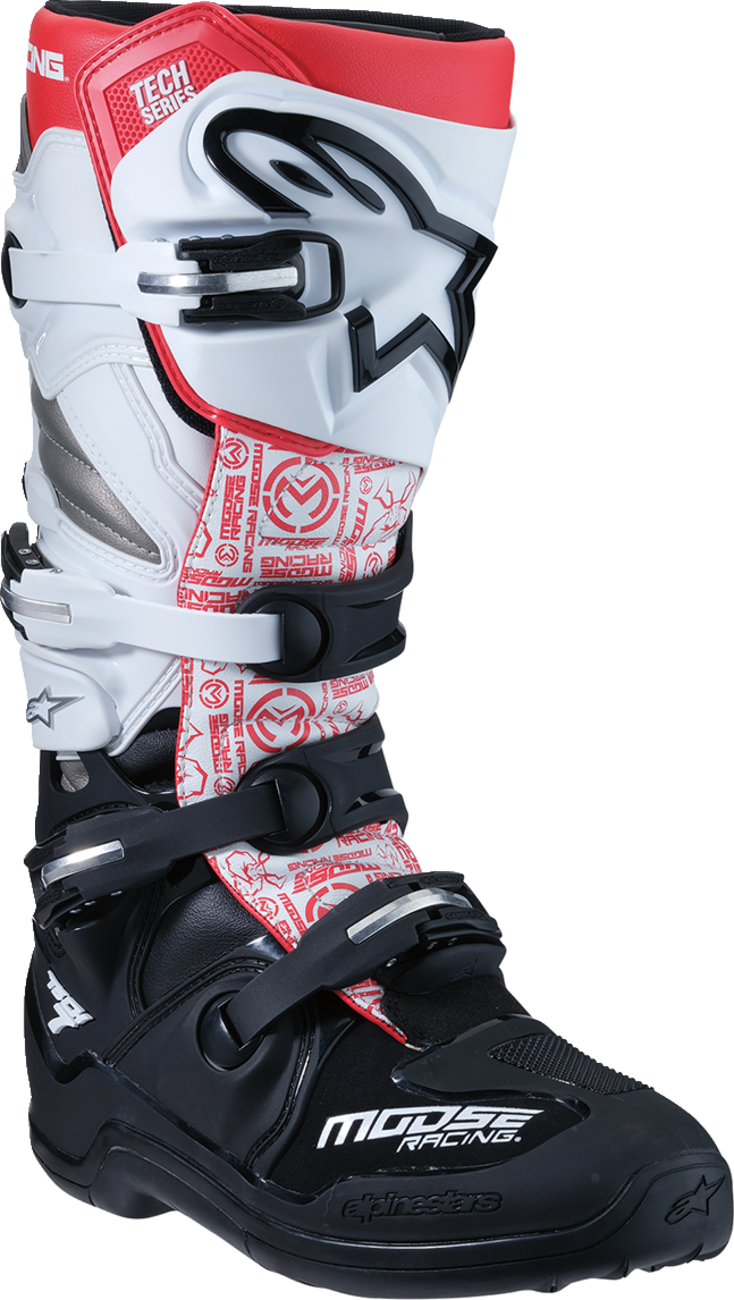 MOOSE RACING Tech 7 Boots - Black/White/Red - US 11 0212024-1225-11