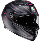 IN STOCK AGV Helmet K3 Syth Matte Black/Pink Sm 2118381004-025-S