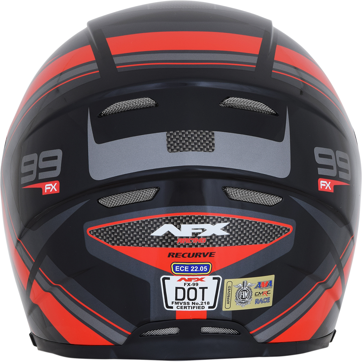 AFX FX-99 Helmet - Recurve - Black/Red - Medium 0101-11112