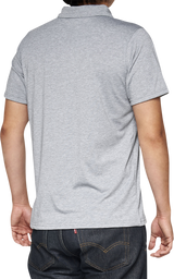 100% Corpo Polo Shirt - Heather Gray/White - Large 35019-252-12