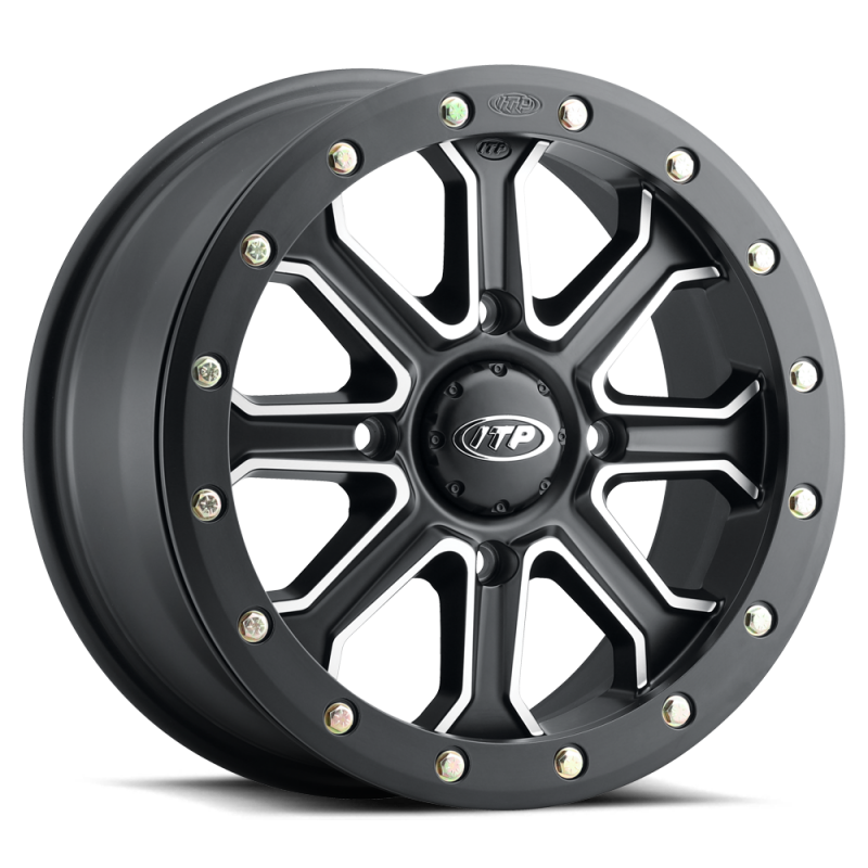 ITP Inertia 15x7 / 4x137 BP / 50mm Offset Matte Black w/ Machined Accents Wheel 1522528727B