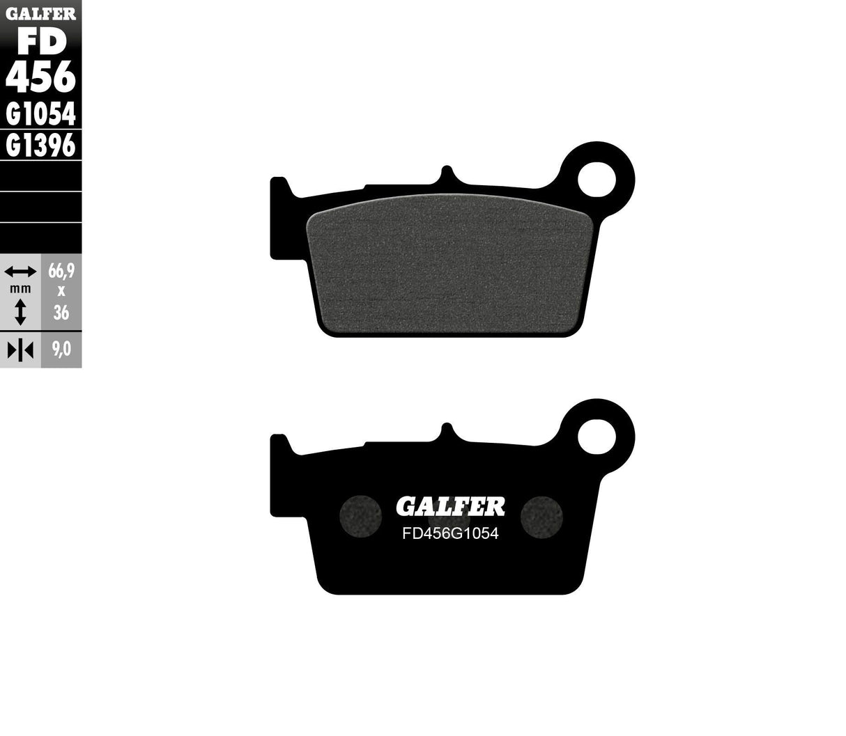 GALFER Brake Pads Semi Metallic Fd456g1054 FD456G1054