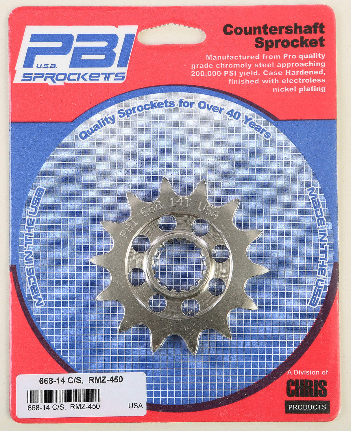 PBIFront Cs Sprocket Steel 14t-520 Suz668-14