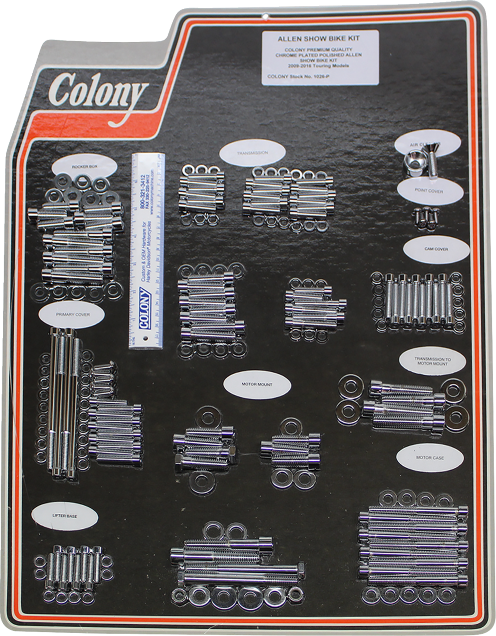 COLONY Bolt Kit - Engine - Chrome 1026-P