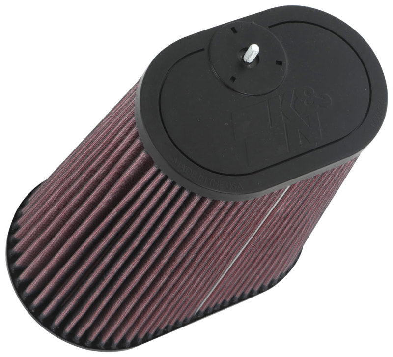 K&N Universal Clamp-On Air Filter 3-1/8in Dual FLG  8-7/8in X 5-3/16 B 6-1/4in X 4IN T, 9inH W/STUD RU-1012