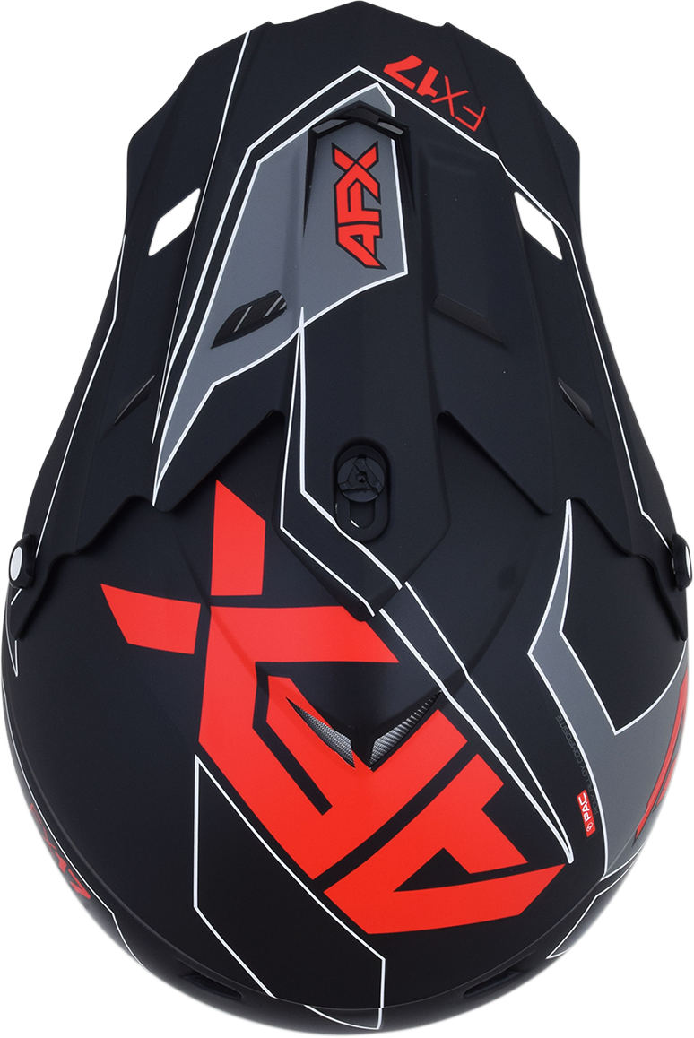 AFX FX-17 Helmet - Aced - Matte Black/Red - Large 0110-6486