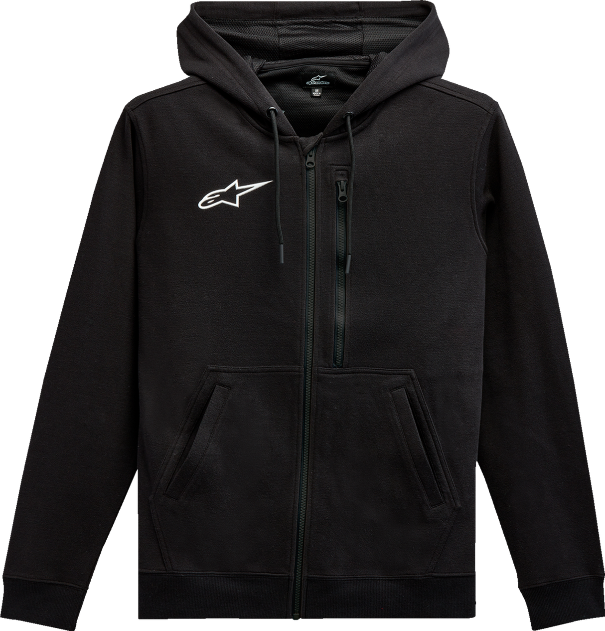 ALPINESTARS Asymmetrical Zip-up Hoodie - Black - Medium 12135103010M