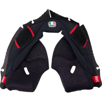 AGV Pista GP RR Cheek Pads - Black/Red - Large 20KIT60301001LG