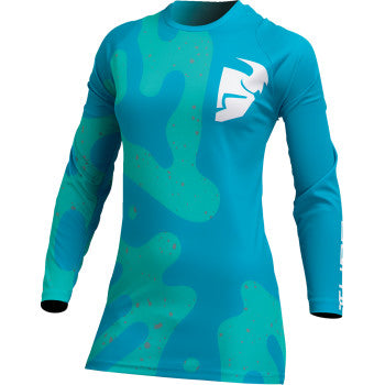 THOR Women's Sector Disguise Jersey - Teal/Aqua - Large 2911-0265