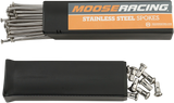 MOOSE RACING Spoke Set - Stainless Steel - Front - 21" 1-22-201-S