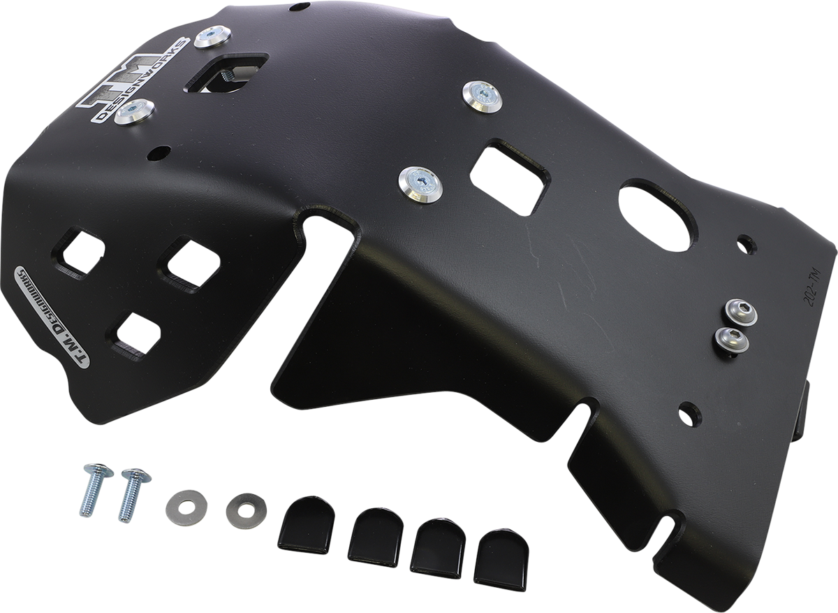 T.M. DESIGNWORKS Skid Plate - Black - Gas Gas | Husqvarna | KTM KTMC-256-BK