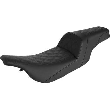 SADDLEMEN Slim Seat - Black - Lattice Stitch - '99-'07 FLHT/FLTR 897-07-162