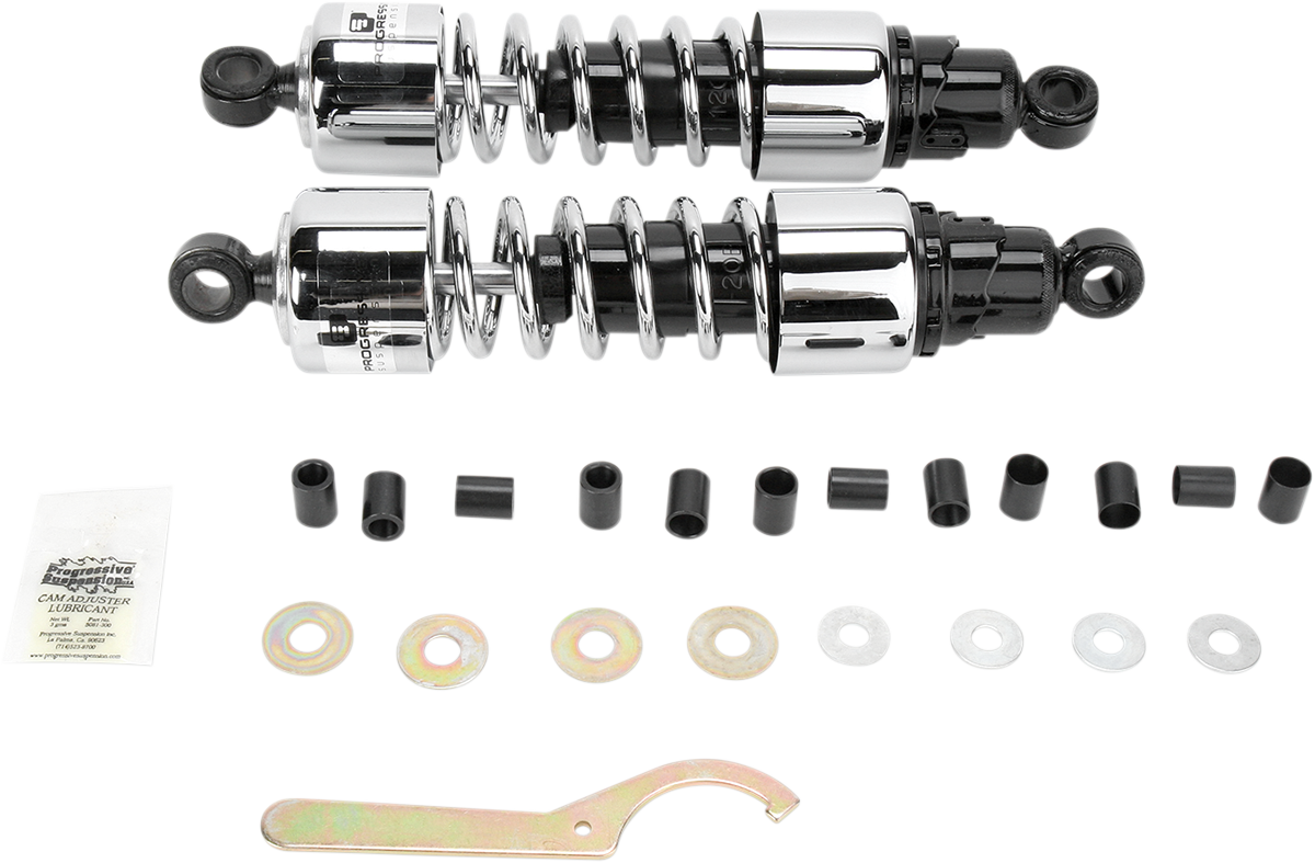 PROGRESSIVE SUSPENSION Shocks - 412 Cruiser Series - Chrome - 13" - Standard/Heavy Duty 412-4210C