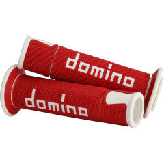 DOMINO A450 Grips - Domino - Red/White  A45041C4642B7-0