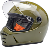 BILTWELL Lane Splitter Helmet - Gloss Olive Green - Small 1004-154-502