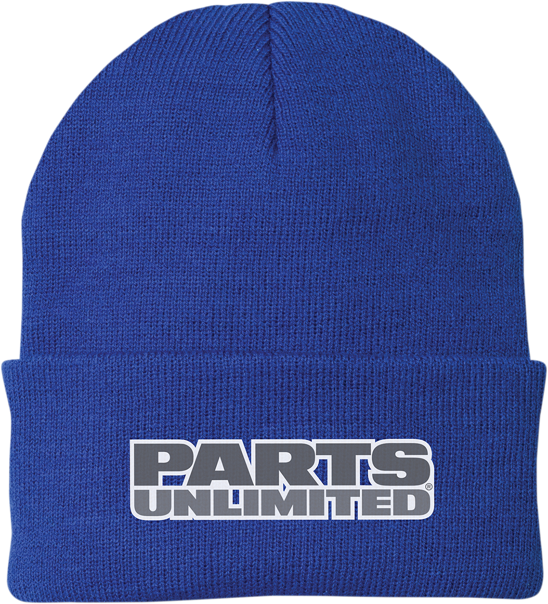 THROTTLE THREADS Parts Unlimited Beanie - Fleece - Blue PSU30H90RBOR