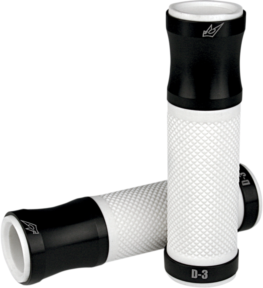 DRIVEN RACING Grips - D3 - Black/White D3BK/WT