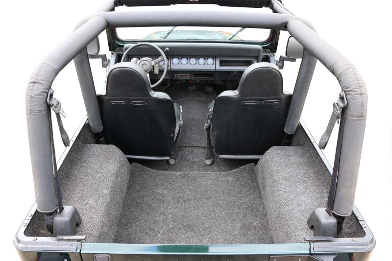 BedRug 76-80 Jeep CJ-7 Rear Kit w/Gussets 4pc Floor Kit (Incl Tailgate & Cargo Liner) BRCJ76R