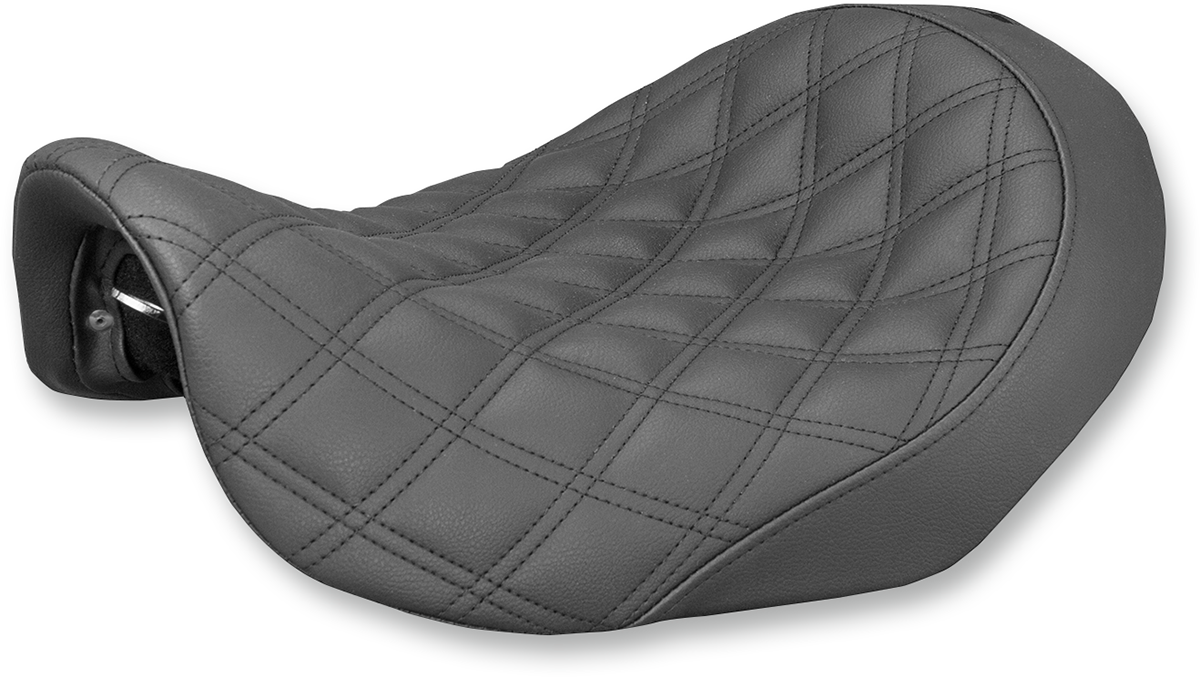 SADDLEMEN Renegade Solo Seat - Lattice Stitched - Black - Dyna 806-04-002LS