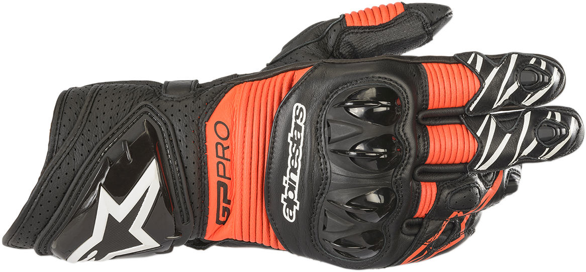 ALPINESTARS GP Pro RS3 Gloves - Black/Fluo Red - Large 3556922-1030-L