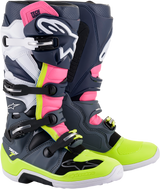 ALPINESTARS Tech 7 Boots - Black/Pink/White/Yellow - US 11 2012014-9076-11