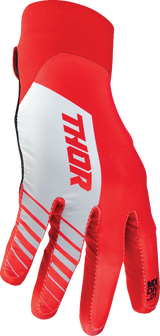 THOR Agile Gloves - Analog - Red/White - Large 3330-7660