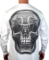 LETHAL THREAT Death Rider Long-Sleeve T-Shirt - White - XL LS20876XL