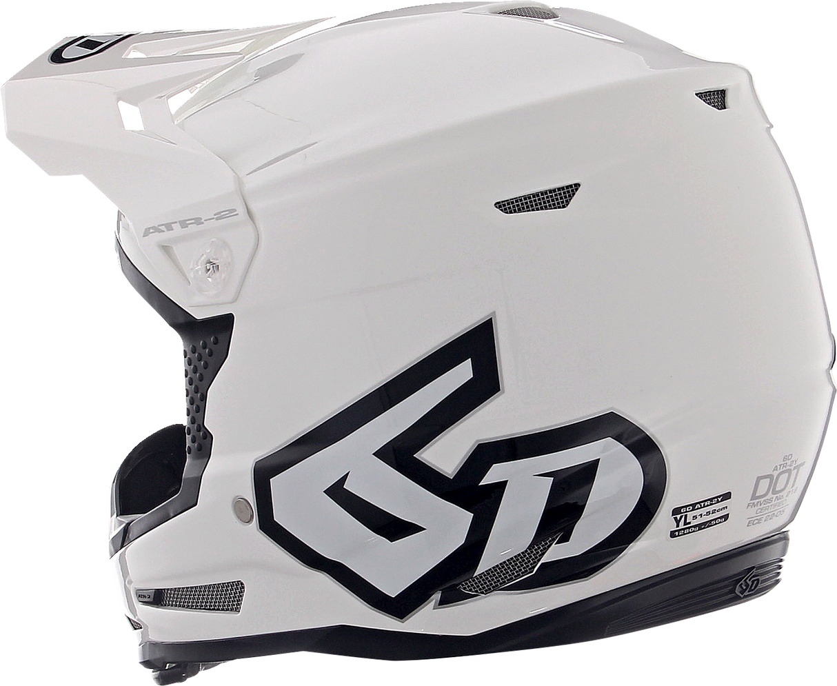 6D ATR-2Y Helmet - Gloss White - Small 11-5610