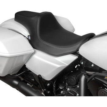 DRAG SPECIALTIES Predator III Seat - Smooth - Black Solar Leather - FLT/FLH '23-'24 0801-1921