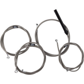 LA CHOPPERS Handlebar Cable/Brake Line Kit - Complete - 12" - 14" Handlebars - Stainless  Glide  2023-2024 LA-8059KT2-13