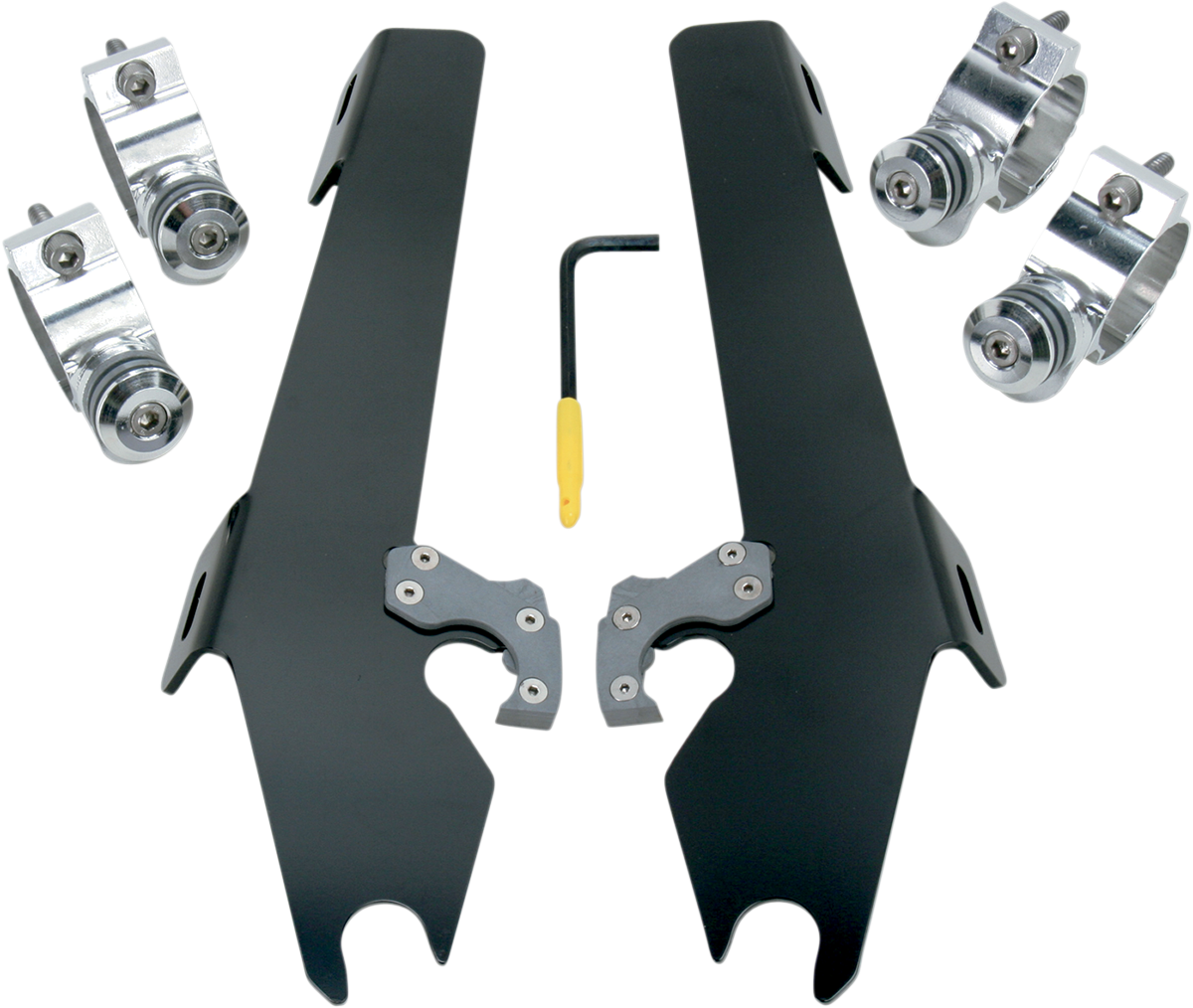 MEMPHIS SHADES Batwing Trigger Lock Mounting Kit - Vegas - Black MEK1930